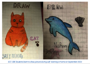 SCC-CBE Students learn to draw pictures