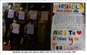 Wonderful messages from children from SCC-CBE