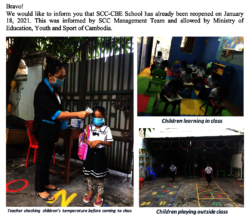 Children start learning again  when school reopen