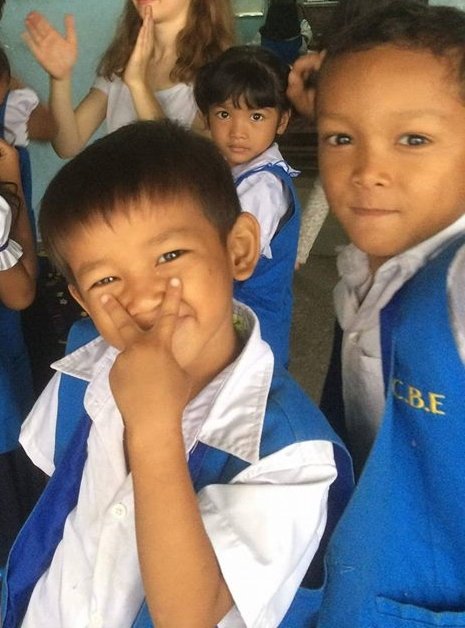 School 135 poor Cambodian children to prosperity.