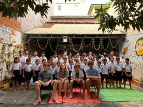 Old school picture with youth volunteers