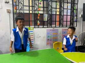 The three's activities in the classroom