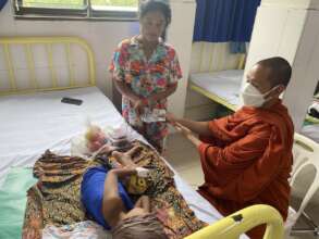 SCC monk visited their sick youngest son in hospit