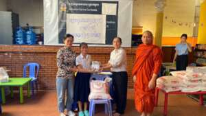 Leanghor, a Grade A student, received an award