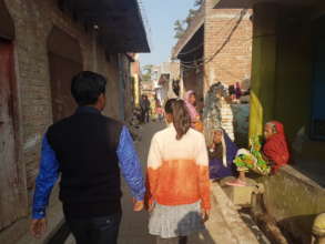 Ishika leading the way with our project supervisor