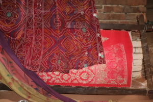 Poonam does Zari work at home for extra income