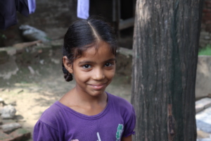 All smiles; Raimi photographed at her house in UP