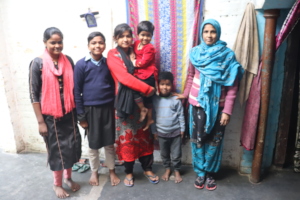 The Khan Family at their home in Farrukhabad