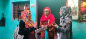 Our CRPs doing door-to-door surveys & mobilization
