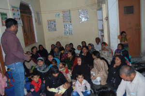 Meeting with parents to update children's progress