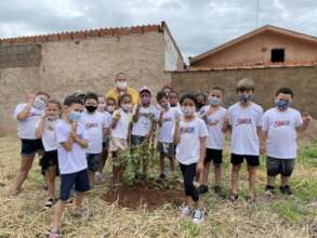 A school orchard planted at the end of 2021