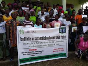 Community members after a training, Liberia