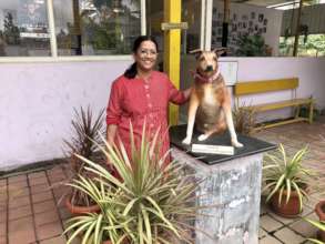 Sudha with Charlie