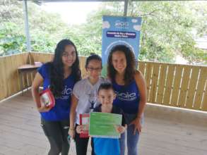 Nicole, Gaby, Maikel and Caro on Graduation Day