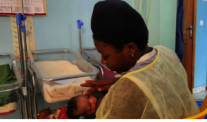 Elikia and her baby