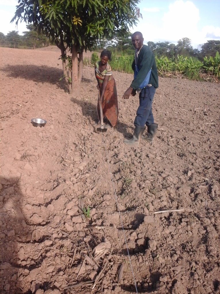 CTD agronomist helps woman prep land for planting
