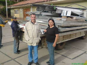 The project leaders at the arriving of the module