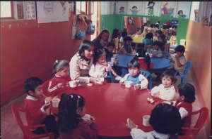 Wawacha's children eating in the module