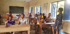 Sanitary towels distributions to adolescent girls
