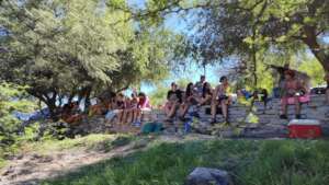 Relaxing under a tree