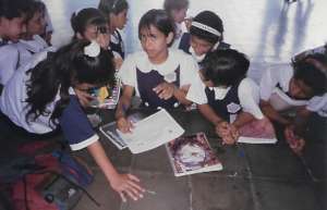 SCHOOL GIRLS LEARNING ABOUT THEIR RIGHTS