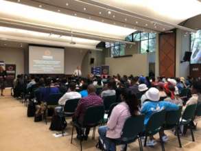 Prof Tim Noakes addressing the youth on nutrition