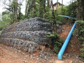 Fig 5: View of construction & pipe for rain water