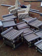 Chairs produced from bamboos