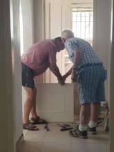 Never too old to help - John (87) on the right
