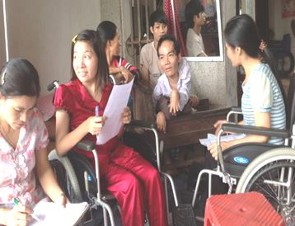 Vocational training,  job creation for young PWDs