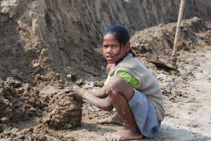 Making bricks from mud
