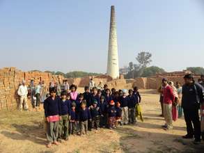 At the kiln ready for school.
