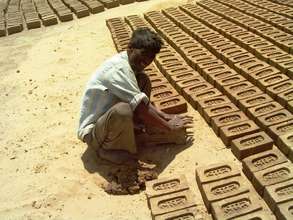 Brick making is menial labor
