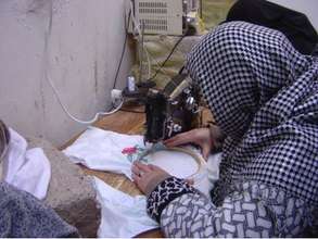 Women Sewing in an AIL Class