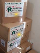 Packaged Lifesaving Kits ready for distribution