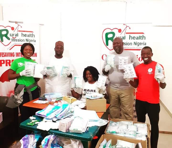 Our volunteers coupling the clean birth-kits