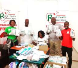 Our volunteers coupling the clean birth-kits
