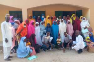 With project volunteers in Yobe state