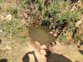 The community source of water before completion