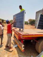 The delivery of the photovoltaic panels
