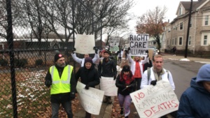 RCA Activists marching to Sanofi