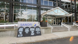 gravestones at Sanofi