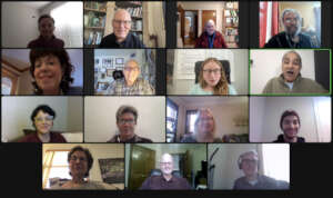 Screen shot from a recent virtual town hall