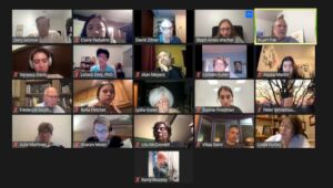 Zoom call planning the Aduhelm campaign