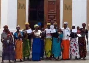 10 local women with their new own bank accounts
