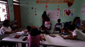 A tutoring session in Yellow Flower cemetery
