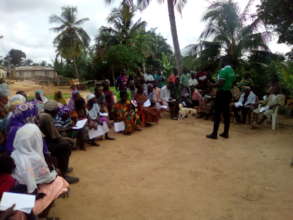 Meeting with community members at Akyena