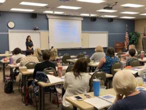 Training participants on isolation and quarantine.