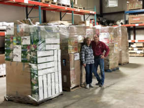 Joe & Amy, with pallets bound for North Carolina!