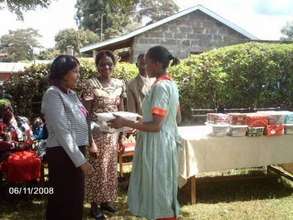 Award giving.